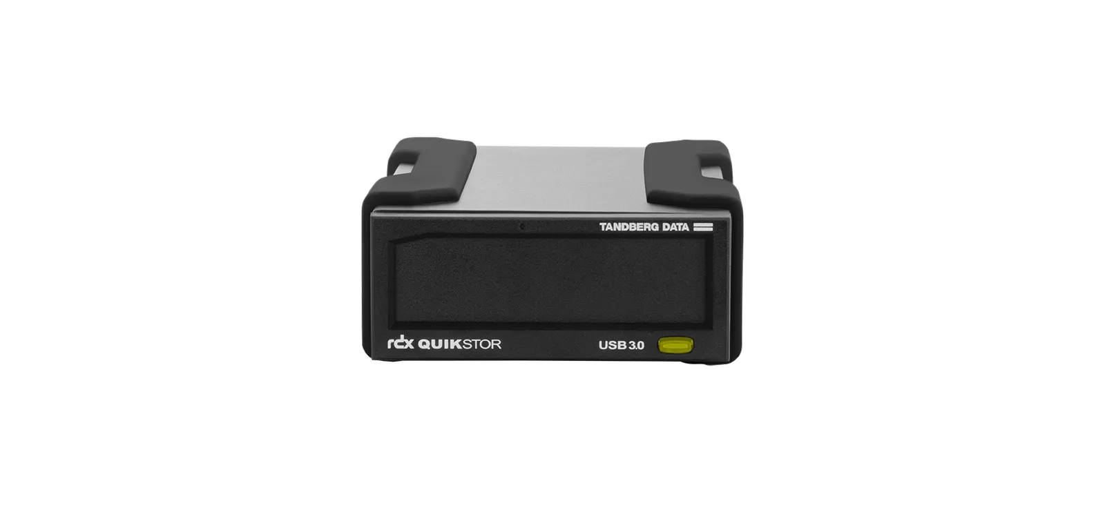 Lecteur de cartouches RDX Quikstor noir avec interface USB 3.0 et boutons sur le dessus.